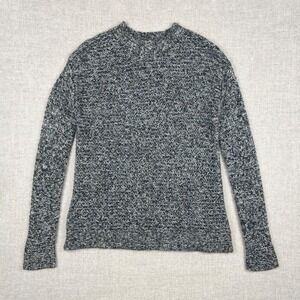 St. John's Bay Women's Gray Multicolor Knit Sweater Size M Raglan Long Sleeve